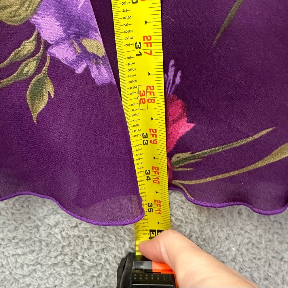 Karin Stevens Purple Floral Maxi Skirt - Picture 7 of 8